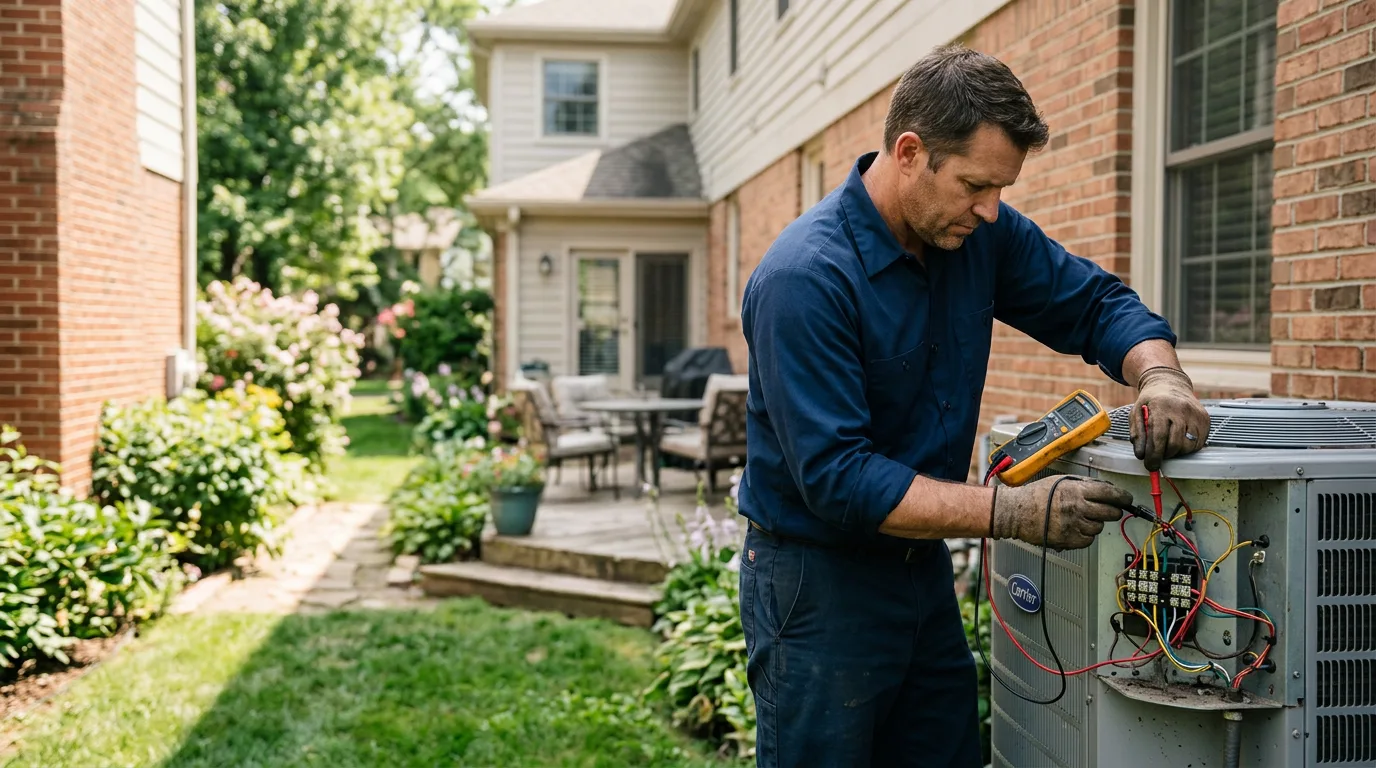 HVAC technician working near Newfield, NY